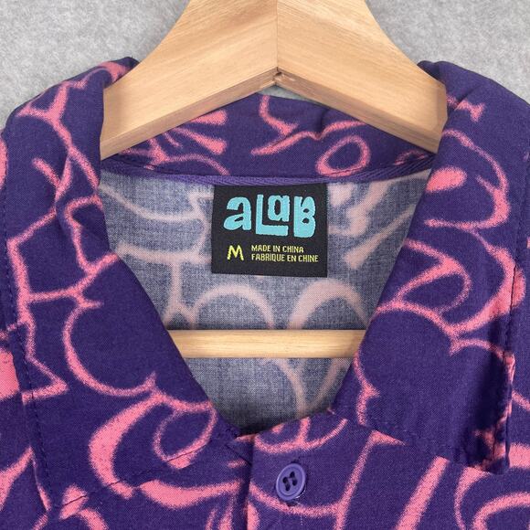 M2006 A-Lab Knock Out Short Sleeve Button Up Shirt Size Medium - Picture 2 of 6